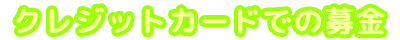 クレジットカードでの募金